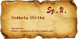Székely Ulrika névjegykártya